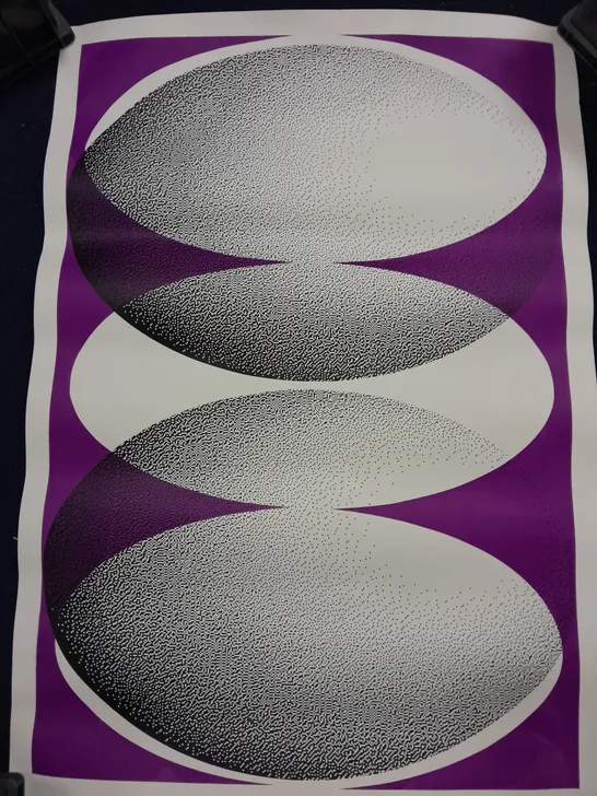 DUNJA JANKOVIC  OVALS ON OVAL PURPLE SIGNED PRINT #27/75