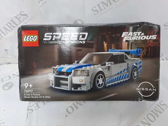 BOXED LEGO SPEED CHAMPIONS 2 FAST 2 FURIOUS NISSAN SKYLINE 76917 RRP £20.5