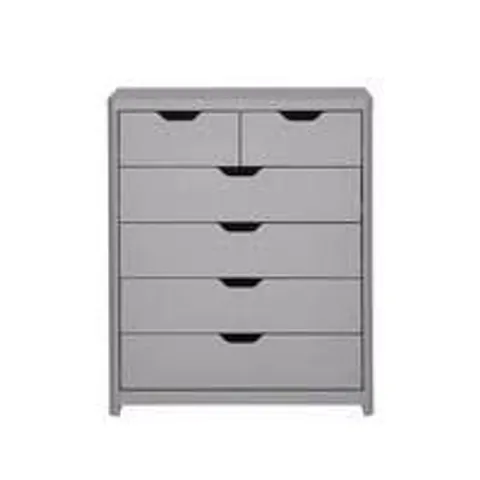 DESIGNER BOXED ASPEN GREY OAK 4+2 DRAWER CHEST (1 BOX)