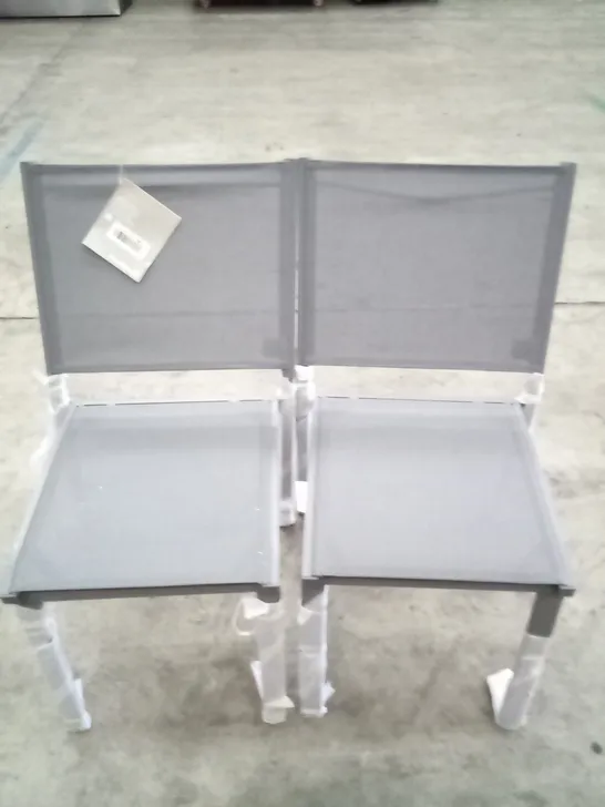 GOODHOME MOOREA ALUMINIUM CHAIRS X2 - GREY