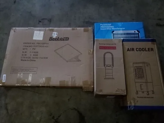 UNPROCESSED PALLET OF ASSORTED HOUSEHOLD GOODS TO INCLUDE FOLDING WHITE BOARD, BLADELESS PURIFIER AND HEATER, AND PROFESSIONAL INSECT KILLER 