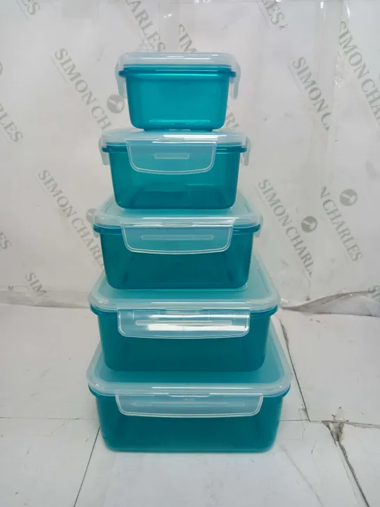 LOCK & LOCK 5 PIECE SQUARE STORAGE CONTAINERS 