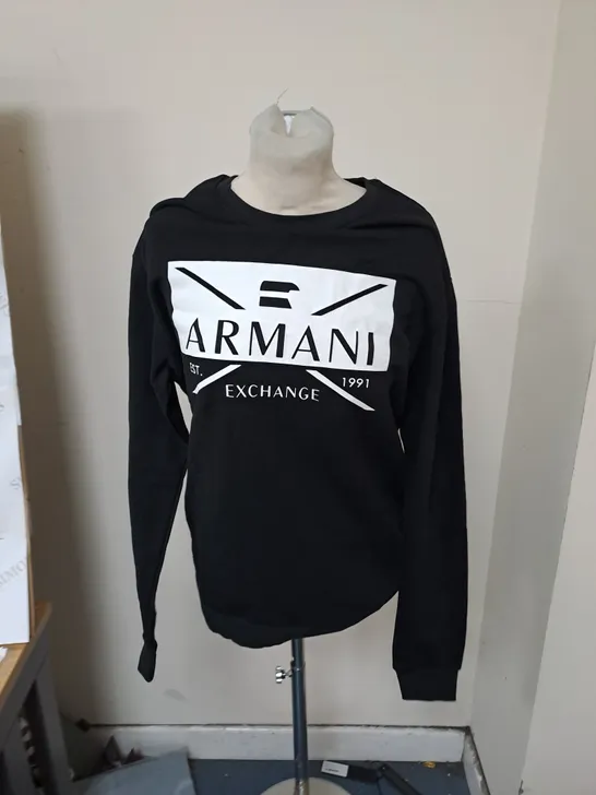 ARMANI EXCHANGE SWEATSHIRT BLACK/WHITE 2XL