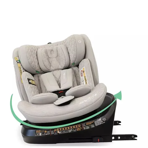 MY BABIIE SPIN TOP TETHER I-SIZE CAR SEAT - GREY MELANGE - COLLECTION ONLY