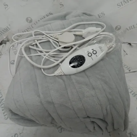 BOXED COZEE HOME HEATED BLANKET IN LIGHT GREY