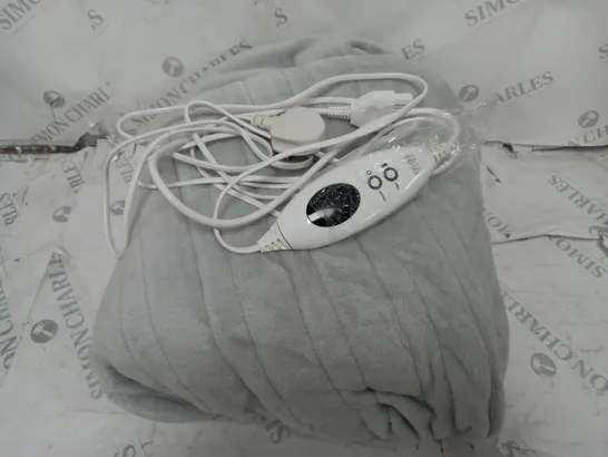 BOXED COZEE HOME HEATED BLANKET IN LIGHT GREY