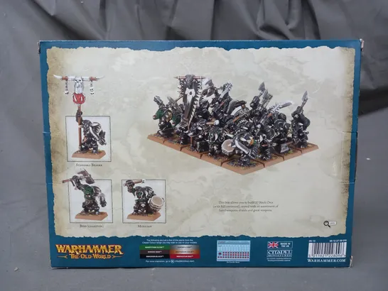 BOXED WARHAMMER THE OLD WORLD ORC & GOBLIN TRIBES BLACK ORC MOB 20 MINIATURE SET