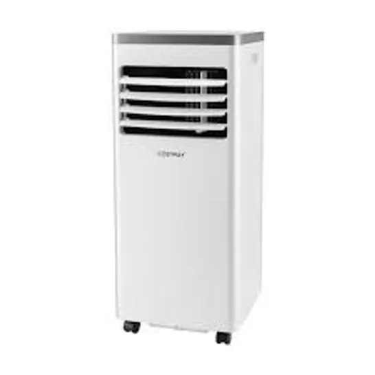 BOXED COSTWAY 7000 BTU PORTABLE AIR CONDITIONER WITH 2 WIND SPEEDS AND TIMER - WHITE