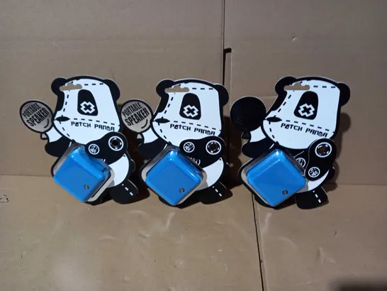 LOT OF 3 PATCH PANDA PORTABLE SPEAKER IN BLUE 