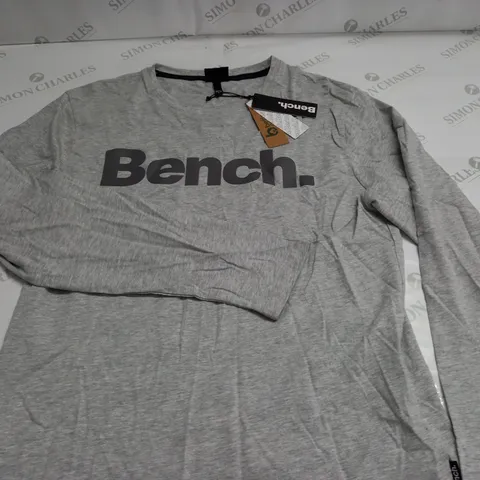 BENCH GREY LONG SLEEVE T-SHIRT - L