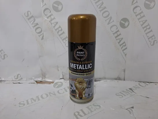 24 PAINT FACTORY INTERIOR & EXTERIOR METALLIC SHIMMERING GOLD SPRAY PAINT (24 x 200ml) - COLLECTION ONLY