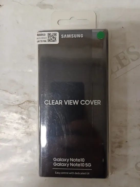 SAMSUNG GALAXY NOTE 10 CLEAR VIEW COVER - BLACK