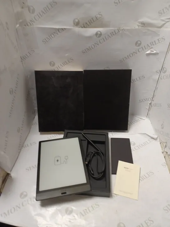 BOXED ONYX BOOX NOTE 2 E INK TABLET, 10.3" SCREEN. WITH USB CABLE, STYLUS AND INSTRUCTIONS