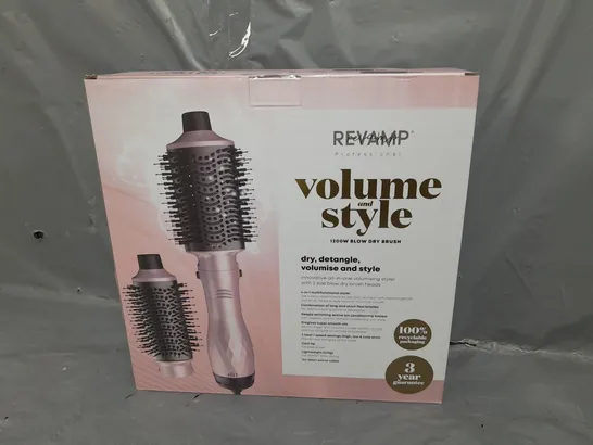 BOXED REVAMP PROFESSIONAL VOLUME AND STYLE 1200W BLOW DRY BRUSH 