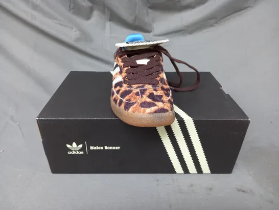 BOXED PAIR OF ADIDAS WALES BONNER SAMBA SHOES IN ANIMAL PRINT UK SIZE 6