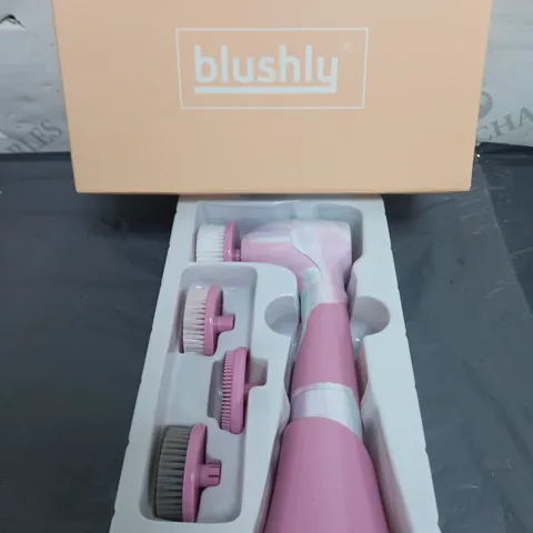 BOXED BLUSHLY CLEANSING & EXFOLIATING FACE BRUSH