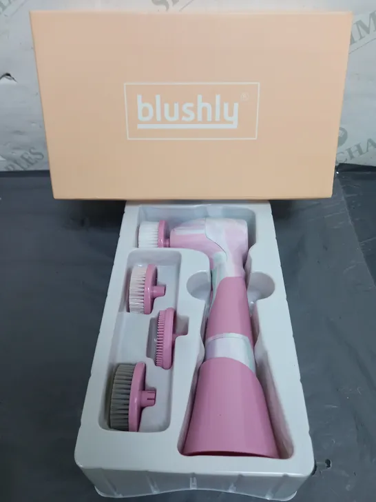 BOXED BLUSHLY CLEANSING & EXFOLIATING FACE BRUSH