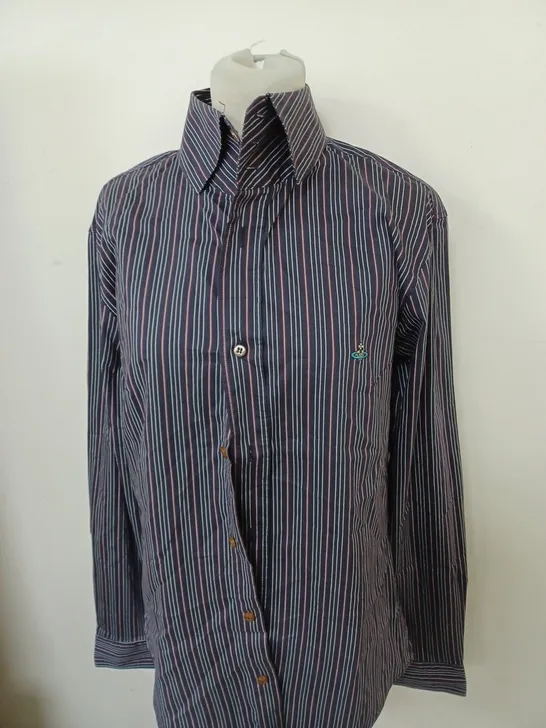 VIVIENNE WESTWOOD PIN STRIPPED BUTTON SHIRT SIZE UNSPECIFIED