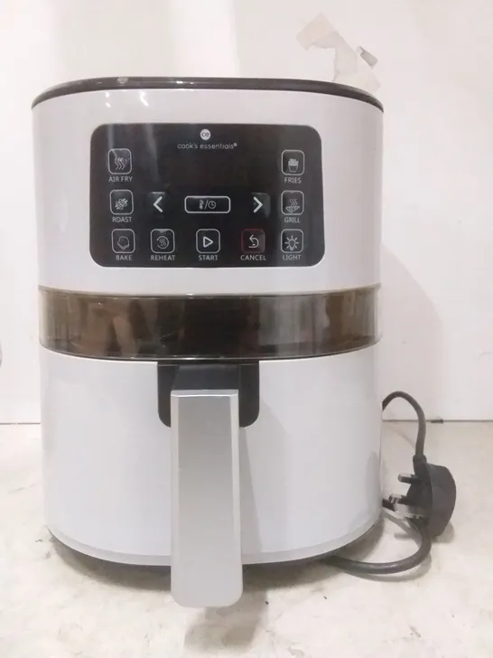 COOK'S ESSENTIALS 4.0L AIR FRYER WITH DIGITAL TOUCHSCREEN & VIEWING SCREEN - COOL GREY (FAULTY)