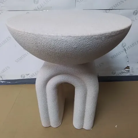 STONE EFFECT SIDE TABLE 