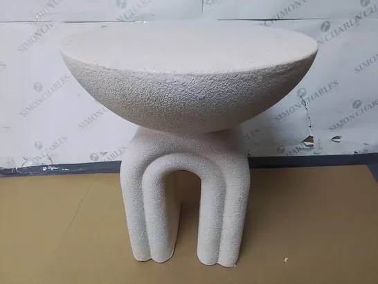 STONE EFFECT SIDE TABLE 