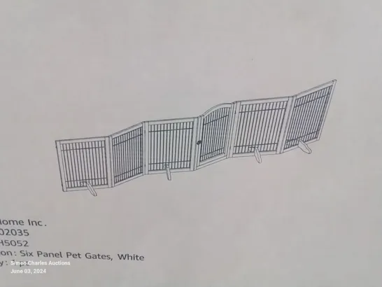 BOXED 6 PANEL PET GATE ENCLOSURE 