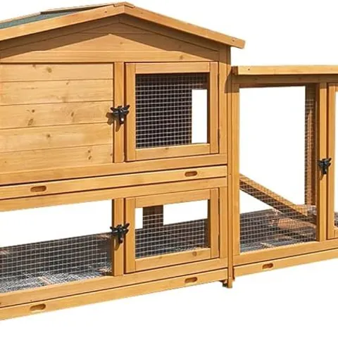 BOXED LARGE BUNNY RABBIT/CHICKEN COOP CAGE WITH WATERPROOF ROOF