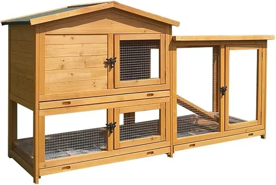 BOXED LARGE BUNNY RABBIT/CHICKEN COOP CAGE WITH WATERPROOF ROOF