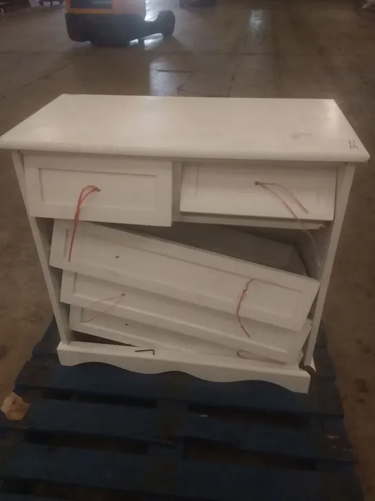 WHITE 5 DRAWER CHESTCOF DRAWERS