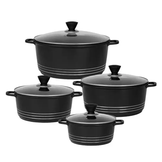 BOXED 8-PIECE NON-STICK ALUMINIUM COOKWARE SET