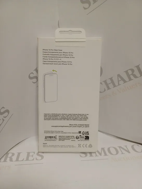 BOXED IPHONE 15 PRO CLEAR CASE WITH MAGSAFE MT223ZM/A