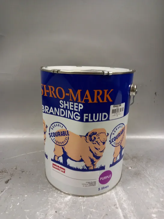 SEALED SI-RO-MARK SHEEP BRANDING FLUID - 5L - COLLECTION ONLY 