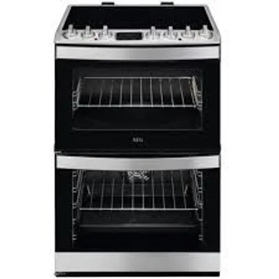 AEG DOUBLE OVEN COOKER WITH 4 ZONE INDUCTION HOB STAINLESS STEEL Model CIB6732ACM RRP £934