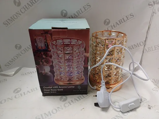 BOXED SENSE AROMA CRYSTAL AROMA TOUCH LAMP IN ROSE GOLD COLOUR