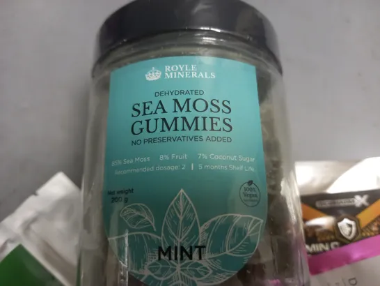 LOT OF 2 200G TUBS OF ROYAL MINERALS SEA MOSS GUMMIES - MINT & BERRY