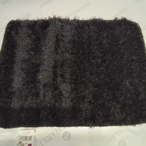 BRAND NEW PACO HOME BLACK SHAGGY 40X55CM BATH MAT