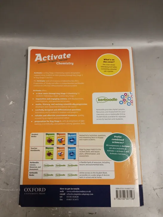 OXFORD KS3 ACTIVATE CHEMISTRY TEACHER HANDBOOK 