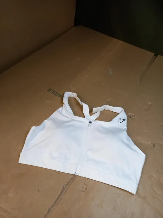 WHITE GYMSHARK SPORTS BRA 