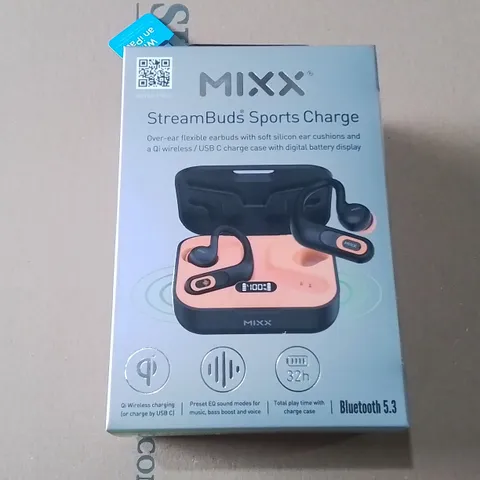 BOXED BRAND NEW MIXX STREAMBUDS SPORTS CHARGE EARBUDS
