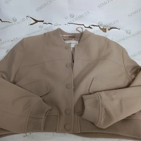 RIVER ISLAND BROWN LIGHT JACKET - UK 14