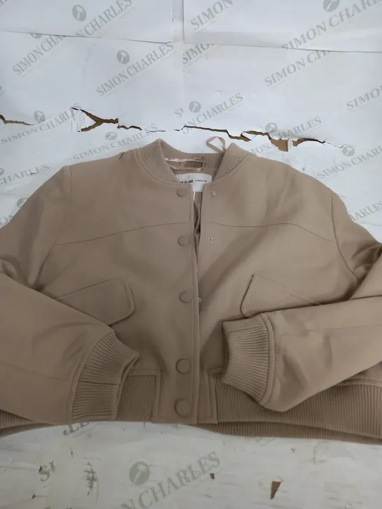 RIVER ISLAND BROWN LIGHT JACKET - UK 14