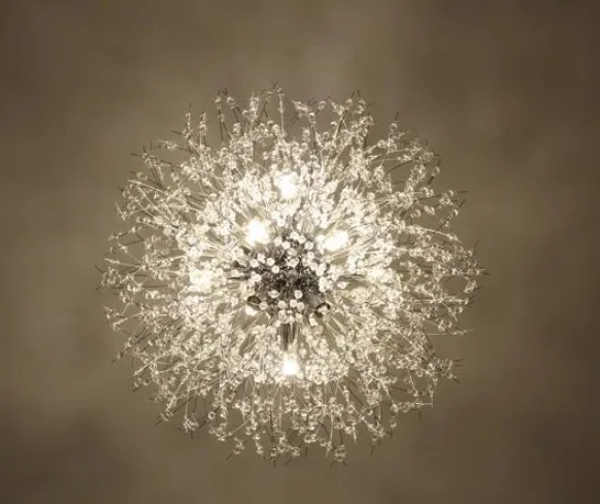 BOXED DANDELION 16-LIGHT SPUTNIK CRYSTAL CHANDELIER (1 BOX)