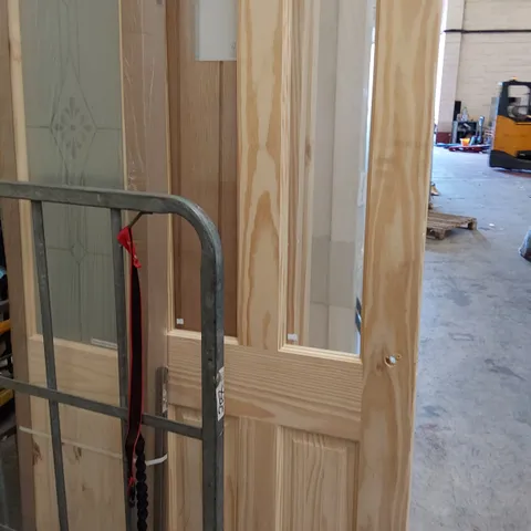 CLEAR PINE HALF GLAZED FOUR PANEL INTERNAL DOOR 1930 × 680mm approx 