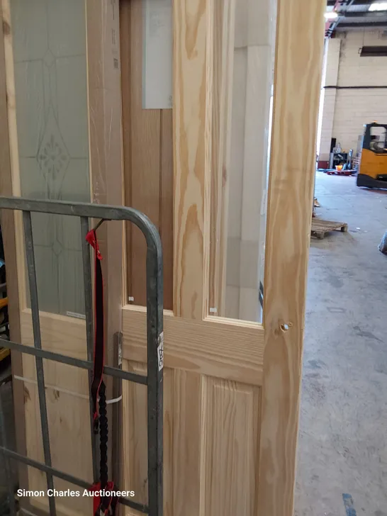 CLEAR PINE HALF GLAZED FOUR PANEL INTERNAL DOOR 1930 × 680mm approx 