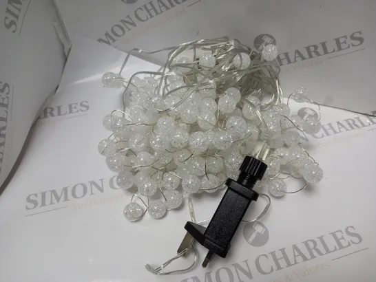 BOXED JOHN LEWIS FROSTED SNOWBALL LIGHTS 160 PURE WHITE LEDS