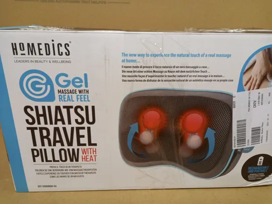 BOXED HOMEDICS SHIATSU TRAVEL PILLOW WITH HEAT GST-550HRQVI-EU