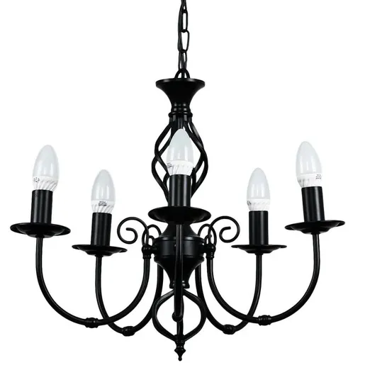 LIGHT CANDLE STYLE CHANDELIER MATT GOLD (1 BOX)