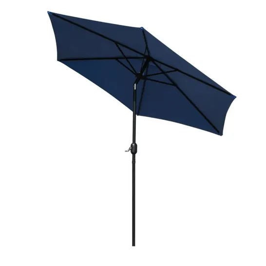 BOXED ADJUSTABLE GARDEN PARASOL IN BLUE