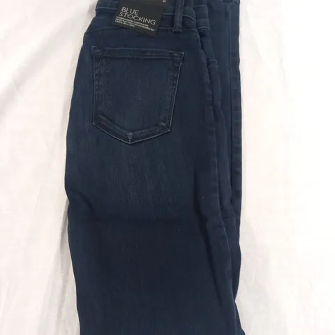 J BRAND SUPER SKINNY BLUE STOCKING MID RISE JEANS SIZE 25