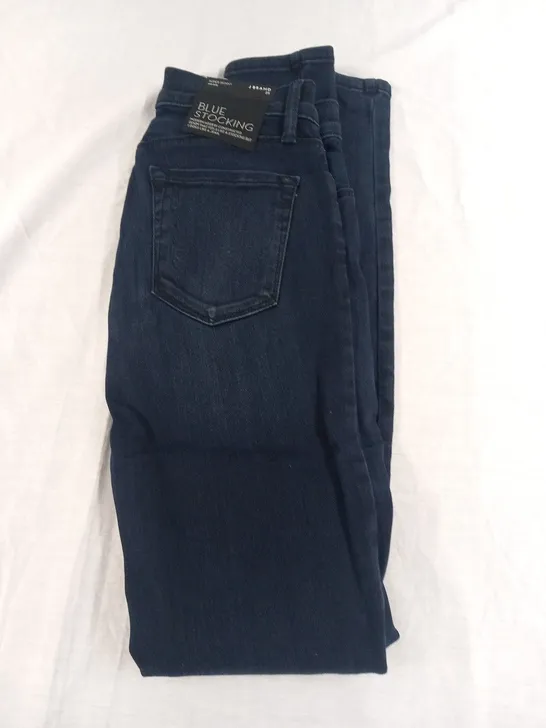 J BRAND SUPER SKINNY BLUE STOCKING MID RISE JEANS SIZE 28